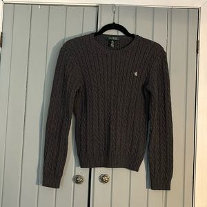 Ralph Lauren Cotton Knit Sweater Gray size Medium